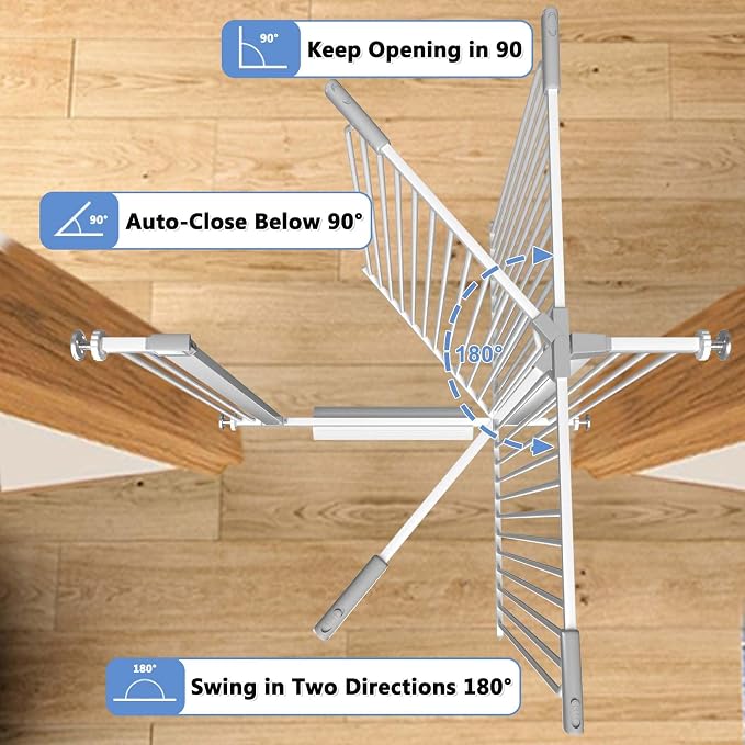 65.7"-72.2" Extra Wide Baby Gate, 40.5" Tall Dog Gate Indoor, Walk Through Pet - Image 7