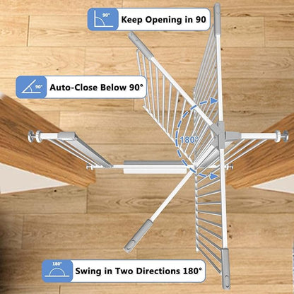 65.7"-72.2" Extra Wide Baby Gate, 40.5" Tall Dog Gate Indoor, Walk Through Pet - Image 7