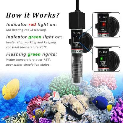 PULACO 25Watt Mini Aquarium Submersible Betta Heater - Image 4