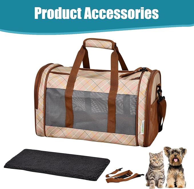 Soft-Sided Kennel Pet Carrier for Small Dogs, Airline Approved Cat Carriers Dog - Image 6