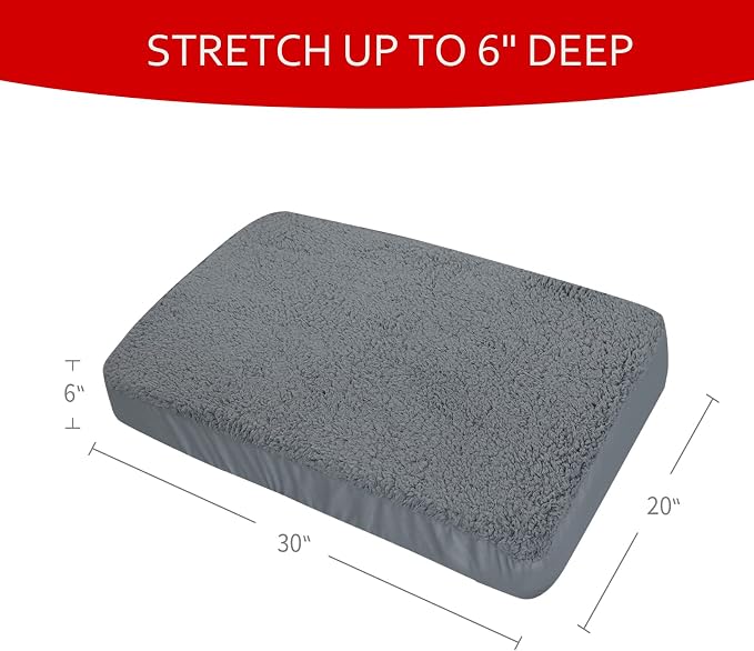 Dog Bed Covers 2 Pack Soft Plush Replacement Washable, Waterproof Pet Mattress - Image 6