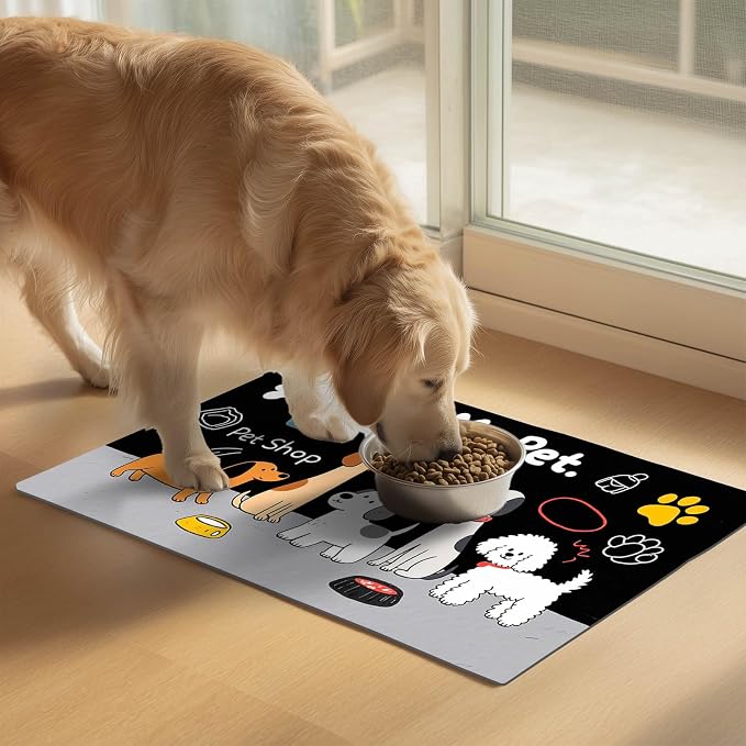 Funning My Pet Dog Pattern Dog Feeding Mat Pet Food Mat - Image 2