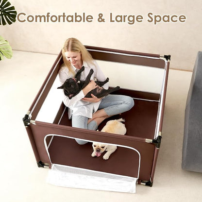 EHEYCIGA 42x42x26 Inches Puppy Playpen Without Top Cover - Image 6