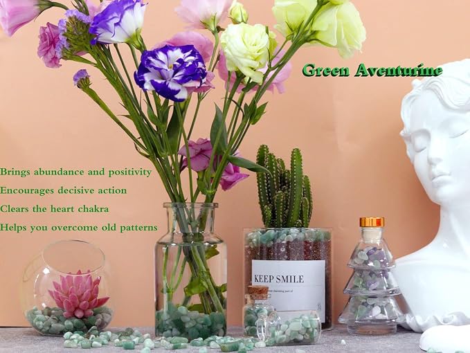 Green Aventurine Healing Crystal Chips Bulk Gemstones Sets Tumbled Crushed - Image 2