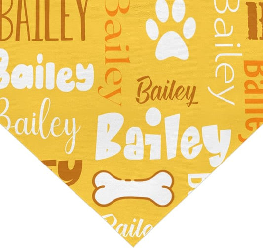 Personalized Dog Bandanas Custom Neckwear Name Button Anti-loosening Dog Scarf - Image 2