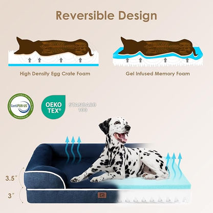 EHEYCIGA Orthopedic Dog Beds for Large Dogs, Waterproof Memory Foam Large Dog - Image 2