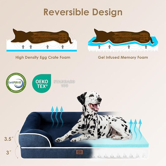 EHEYCIGA Orthopedic Dog Beds for Large Dogs, Waterproof Memory Foam Large Dog - Image 2