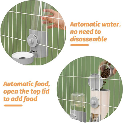 Yummy Sam Hanging Cage Automatic Small Pet Food Bowl Water Bottle Dispenser - Image 5