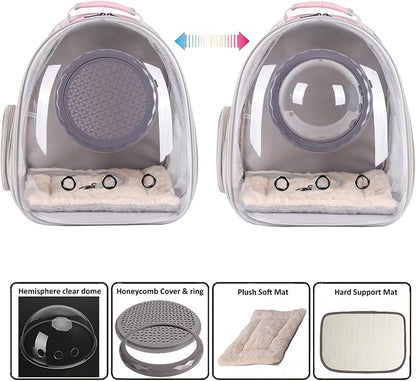Cat Backpack Carrier, Space Capsule Astronaut Clear Bubble Front Extension to - Image 3