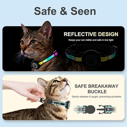 Airtag Cat Collar Breakaway, Reflective Cat Collar - Image 3