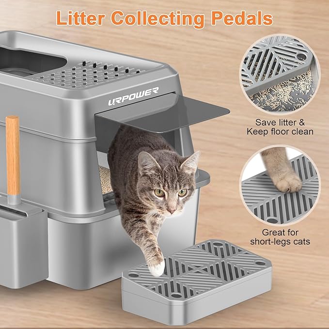 URPOWER Stainless Steel Cat Litter Box - Image 5