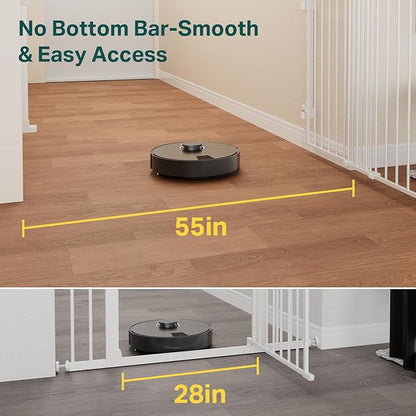 Cumbor 35.1-55" Wide No Bottom Bar Baby Gate - Image 2