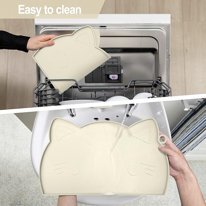 Coomazy Cat & Dog Feeding Mat, Thicker Non-Slip Silicone Mat - Image 6