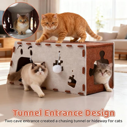 Large Felt Cat Cave & Tunnel - Image 5