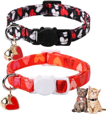 Unique Style Paws Valentine's Day Cat Collar, Cute Cat Collars by Uniquestylepaws