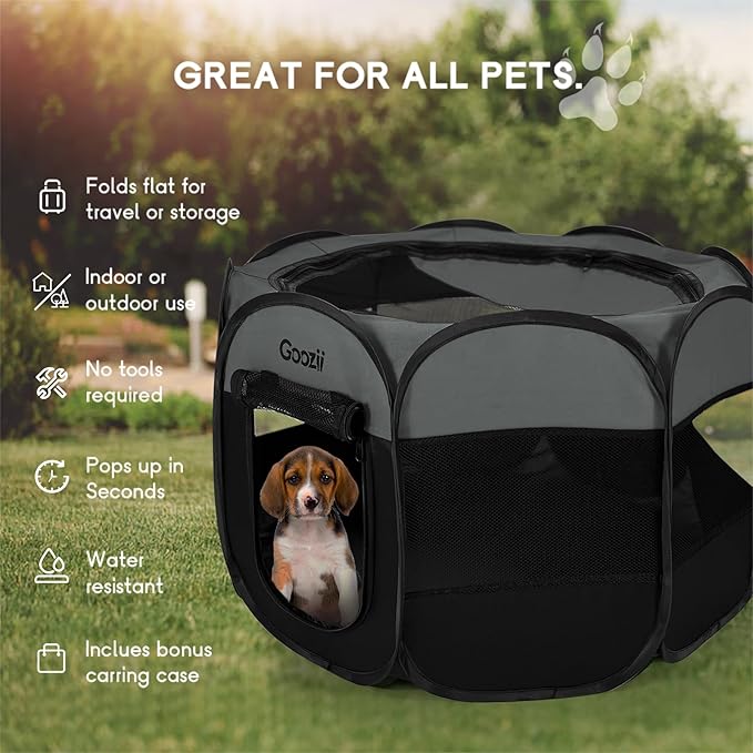 Portable Dog Playpen for Large Dogs, Collapsible Puppy Pet Cat Playpen - Image 4
