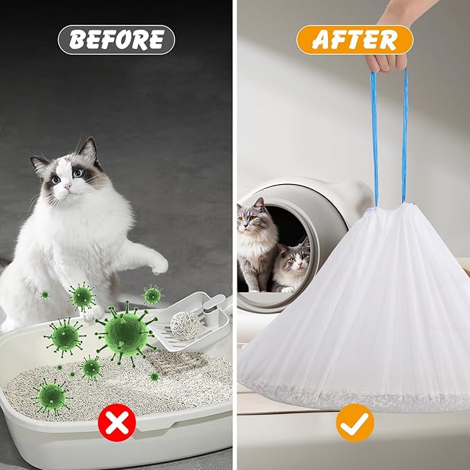 60 Pack Cat Litter Bags Compatible - Image 5