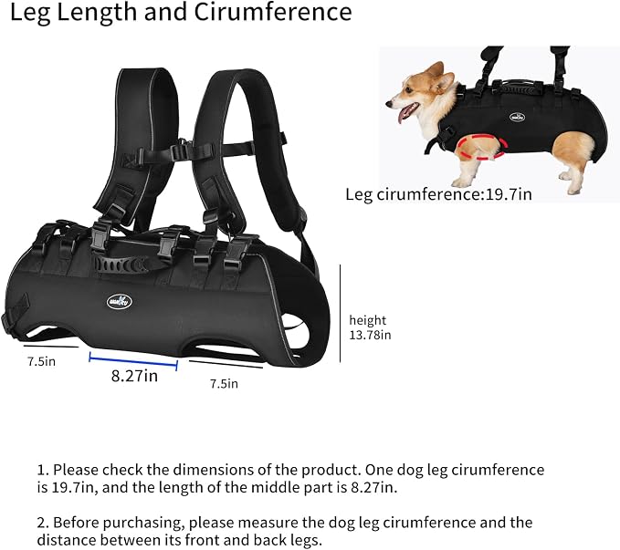 Dog Backpack Carrier for Medium Dogs Emergency Backpack, Joint Injuries - Image 4