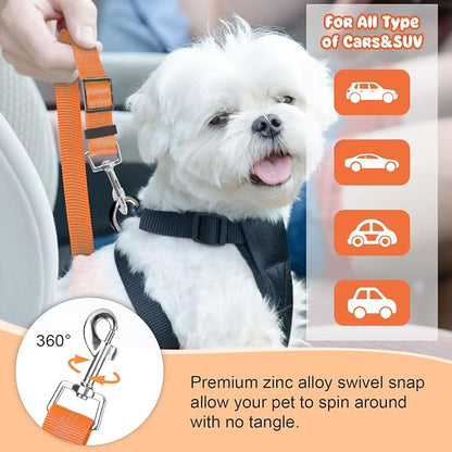 BWOGUE Pet Dog Cat Seat Belts, Car Headrest Restraint Adjustable Safety Leads - Image 5