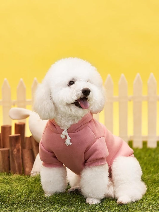 QWINEE Basic Dog Hoodie Sweatshirt Puppy Sweater Warm Cat Costumes Pet Clothes - Image 2