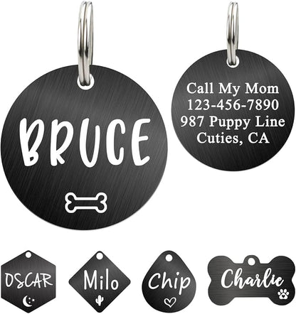 Ultra Joys Dog ID Tag, Custom Dog Tag Personalized Cat Tag, Pet ID Tag by UltraJoys