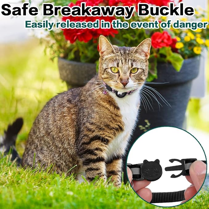 Airtag Cat Collar Breakaway, Reflective Kitten Collar - Image 3