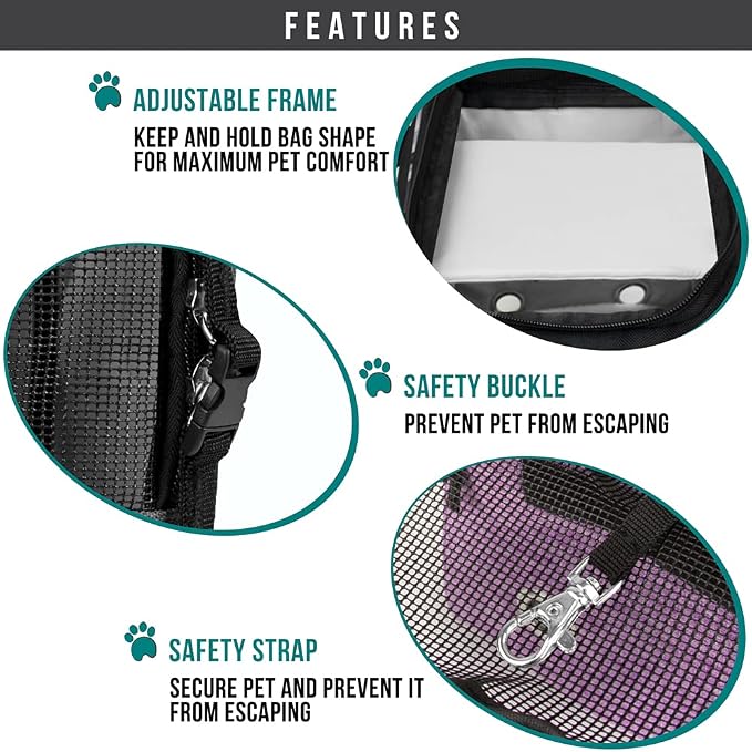 PetAmi Dog Purse Carrier for Small Dogs, Airline Approved Soft Sided Pet Carrier - Image 5