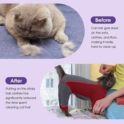 SUNFURA Hair Sticky Cat Clothes, Cat Sweater - Image 4