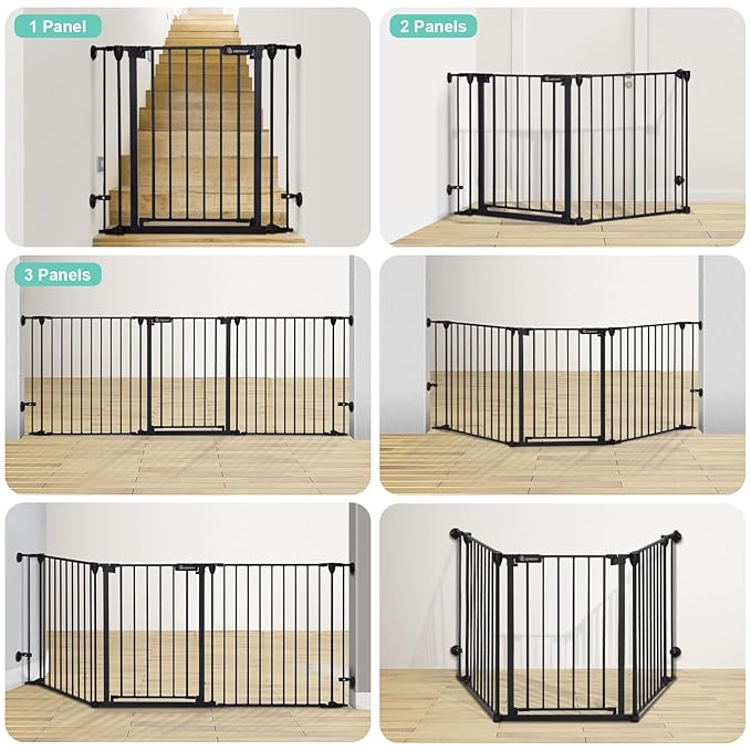 COMOMY 80" Extra Wide Baby Gate, Dog Gate - Image 5