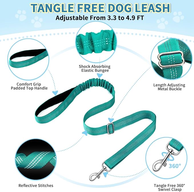 SlowTon No Pull Small Dog Harness and Leash Set, Puppy Soft Vest Harness Neck & - Image 8