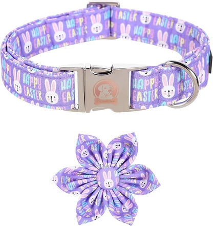 MR. CHUBBYFACE Easter Dog Collar, Adjustable Puppy Collar Bowtie by MrChubbyfacePetSupplies