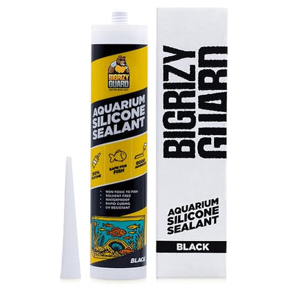 Aquarium Silicone Sealant Black 10.14 Fl oz Cartridge by BIGRIZYGUARD