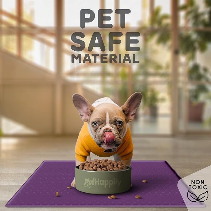 Dog Food Mat - Raised Edges Dogs Mat - Image 3