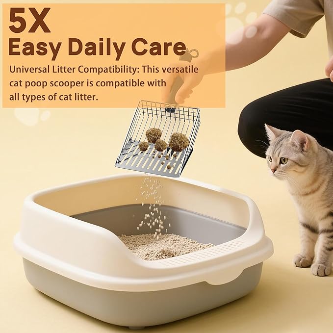 Heavy Duty Stainless Steel Cat Litter Scoop - Image 3