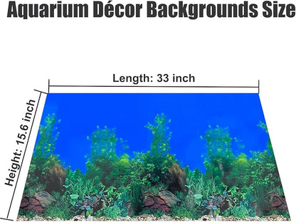 Fish Backgrounds Paper Double Sides Undersea Aquarium Background Poster - Image 5