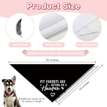 2 Packs My Parents are Getting Me a Human Gender Reveal Dog Bandana Pregnancy - Image 2