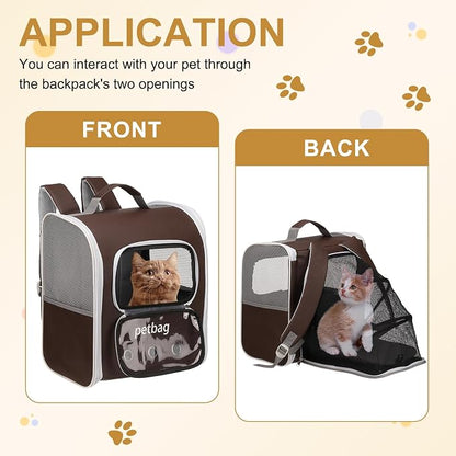 Pet Backpack Carrier, Portable and Ventilated, Oxford Cloth, Dogs Cats and - Image 5