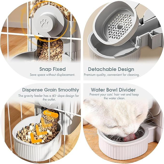 Yummy Sam Hanging Cage Automatic Small Pet Food Bowl Water Bottle Dispenser - Image 6