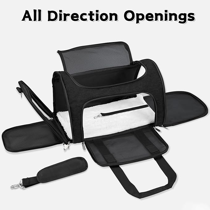 Soft-Sided Cat/Dog/Pet Carrier, Collapsible Pets Travel Carriers - Image 2