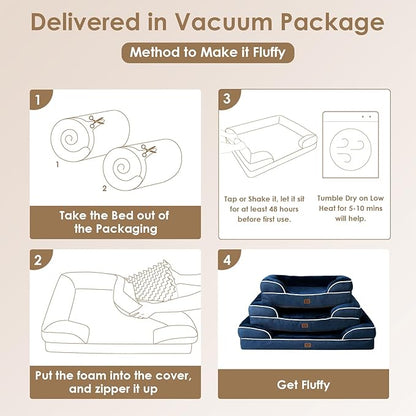 EHEYCIGA Orthopedic Dog Beds for Large Dogs, Waterproof Memory Foam Large Dog - Image 6