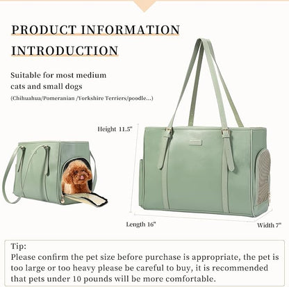 Fashion Dog Purse Pet Carrier Leather Bag - Image 2