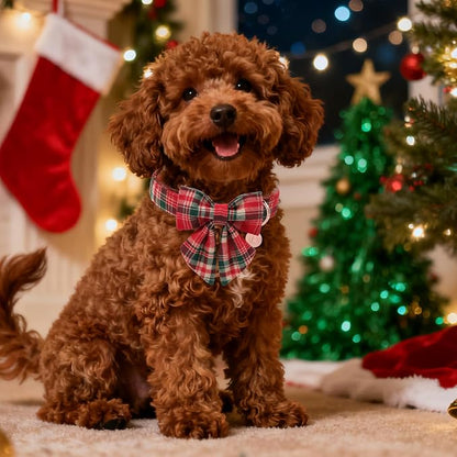 Christmas Plaid Dog Collar - Image 4