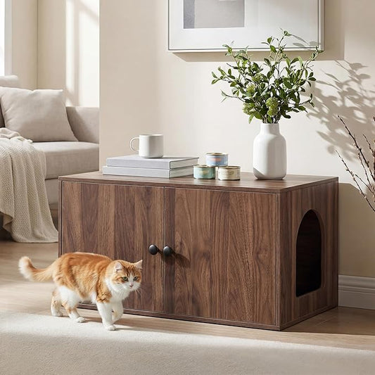 HOOBRO Cat Litter Box Enclosure, Hidden Litter Box Furniture - Image 2