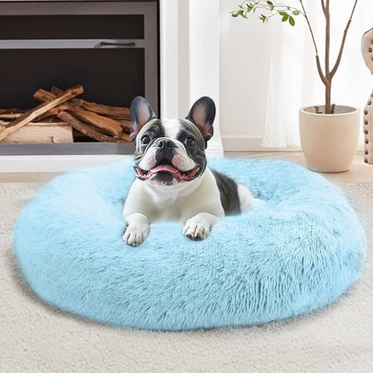 JOLLYVOGUE Calming Dog Bed Medium Size Dog, Anti-Anxiety Donut Medium Pet Bed by JOLLYVOGUE