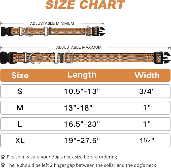 Martingale Dog Collar, Adjustable Nylon Reflective Collar - Image 4