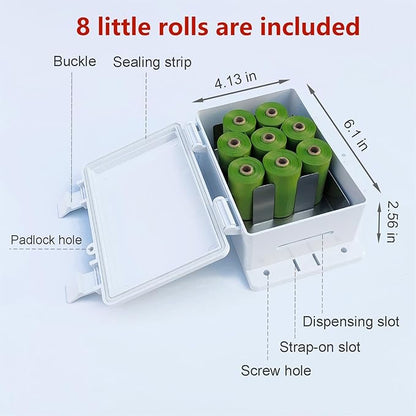 Dog Poop Bag Dispenser Wall Mounted Outdoor Pet Poop Bags Storage Container - Image 5