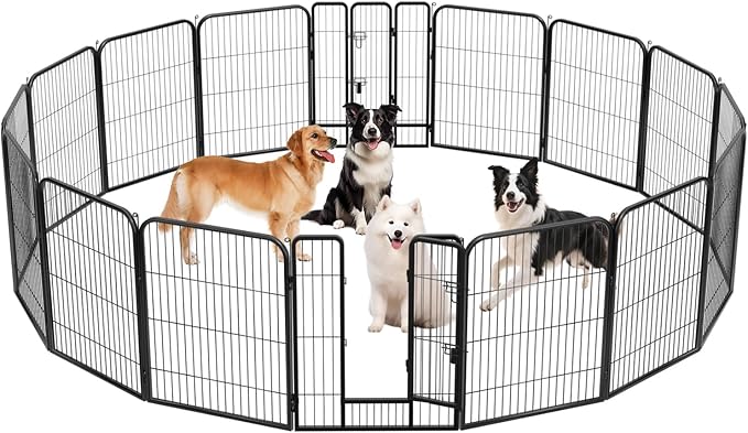 BestPet Indoor Dog Playpen, 40inch 16 Panels Dog Pen Fence Outdoor Pet Playpen by BestPet