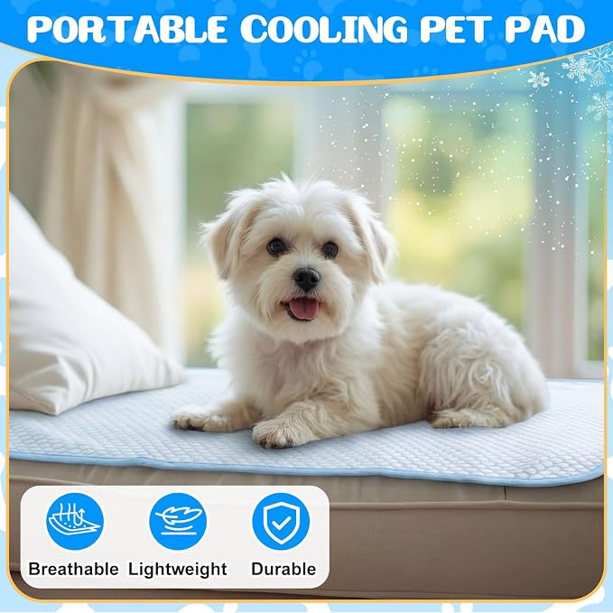 Chunful 4 Pack Pet Cooling Mat 26 x 20 Inches Cooling Pads - Image 4