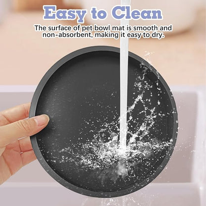 BNOSDM 2 Pack Cat Feeding Mat Pet Silicone Food Mat Black Dog Feeding Mats - Image 4