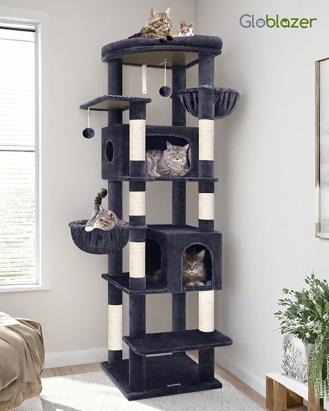 Globlazer Heavy Duty Cat Tree, 74in Sturdy Cat Tower - Image 7